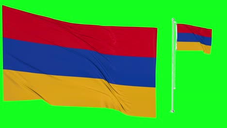 Green-Screen-Waving-Armenia-Flag-or-flagpole